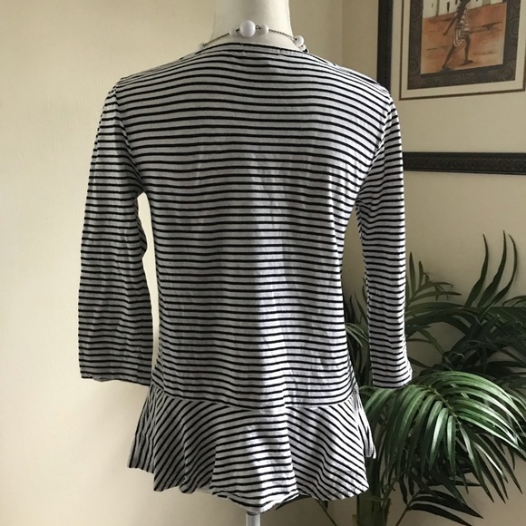 2/$15 Gap 3/4 Sleeve Stripe Cotton Knit Top S - Picture 4 of 5